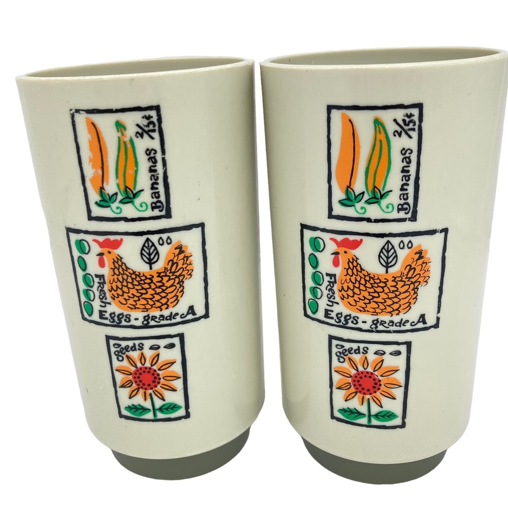 Vintage Mid Century Acrylic Cups (2)